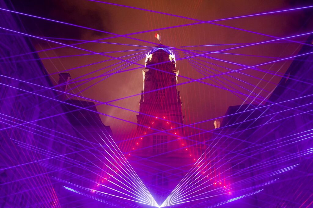 L'Hotel de Ville de Lyon durant le Festival des Lumières